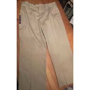 NEW Men's Croft & Barrow Premium No Iron Pleated Pants Kohls Tan 40x32